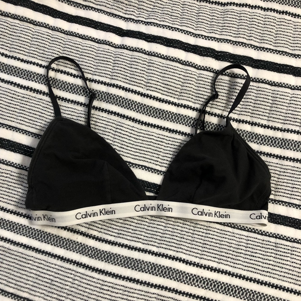black calvin klein adjustable bralette